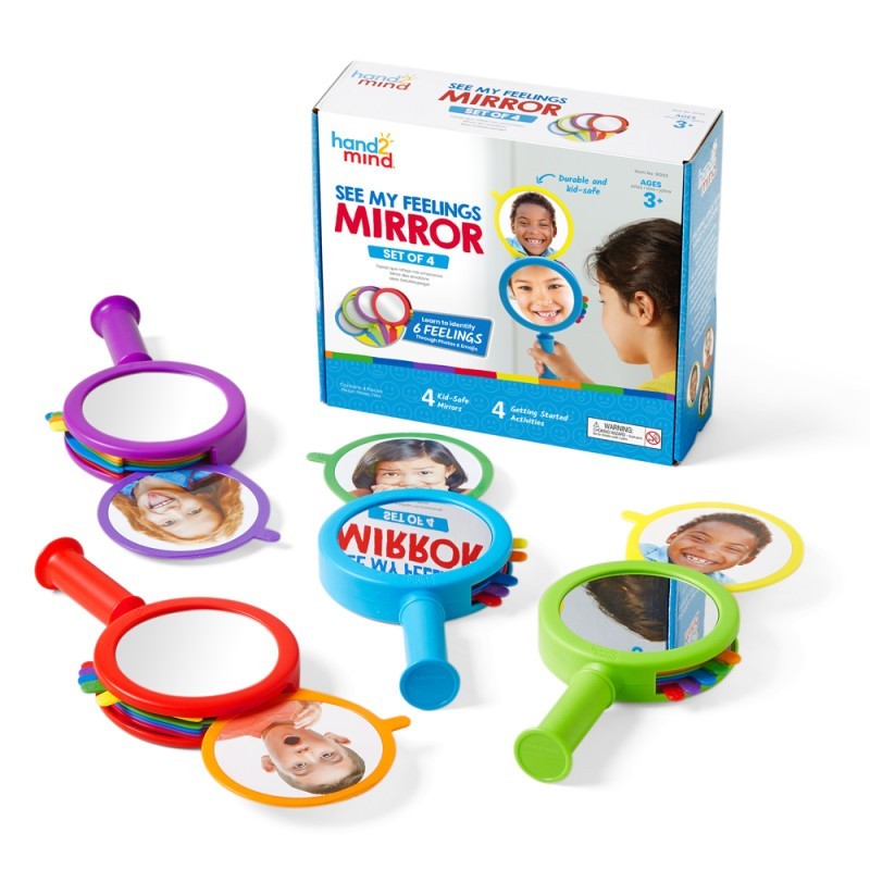 Hand2Mind See My Feelings Mirrors, Set of 4