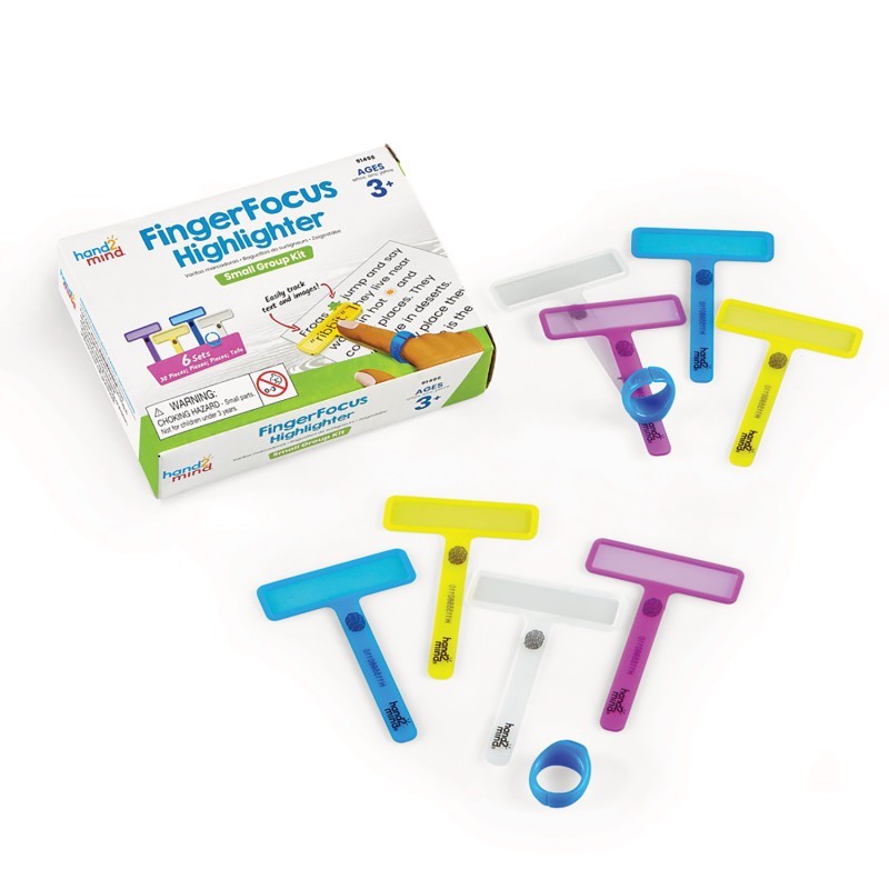 Hand2Mind FingerFocus® Highlighter, Small Group Set, 6 Sets