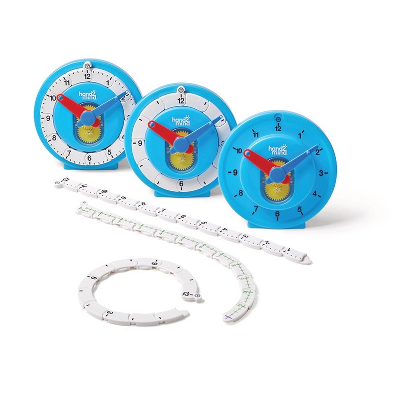 Hand2Mind NumberLine Clock: Deluxe Set of 6