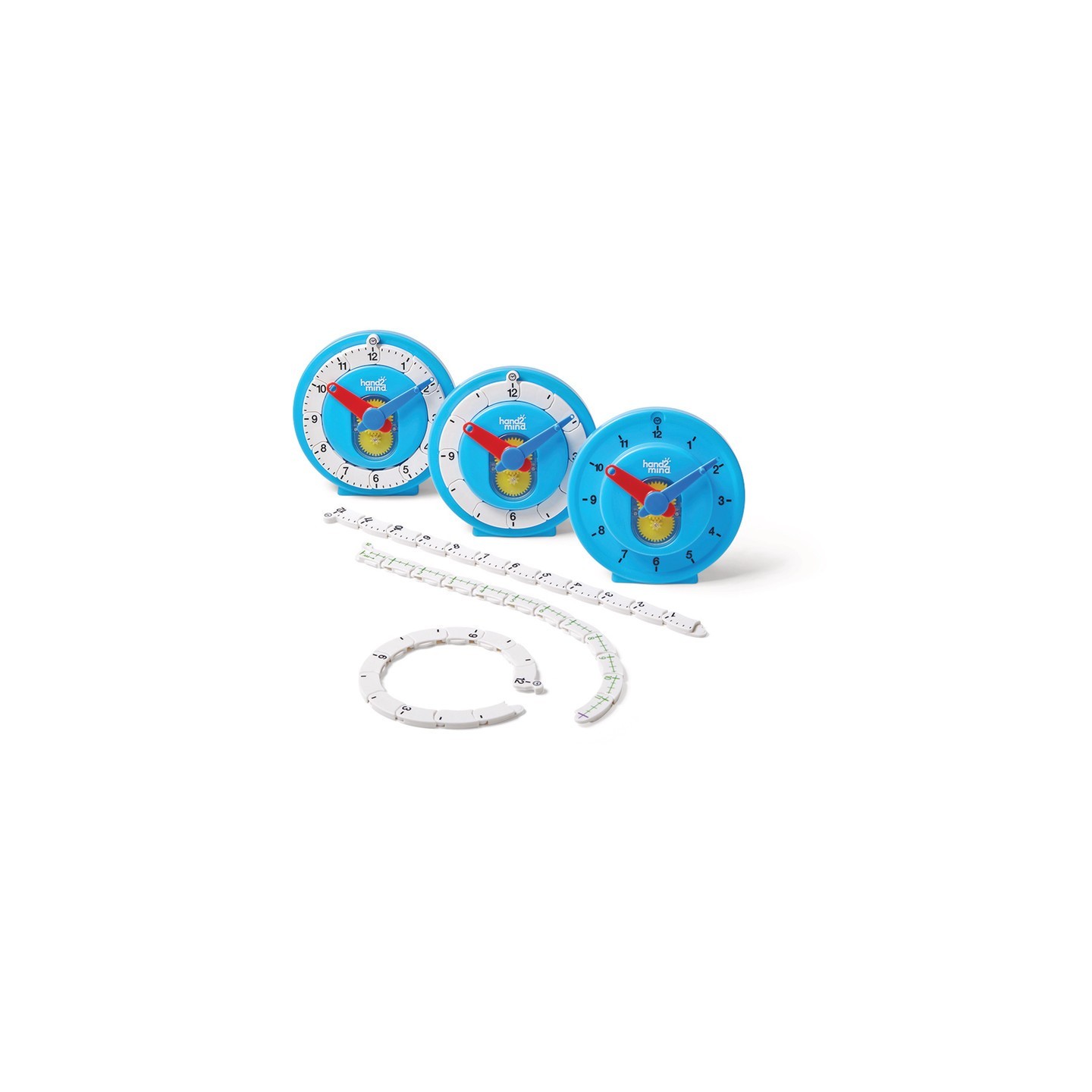 Hand2Mind NumberLine Clock: Deluxe Set of 6
