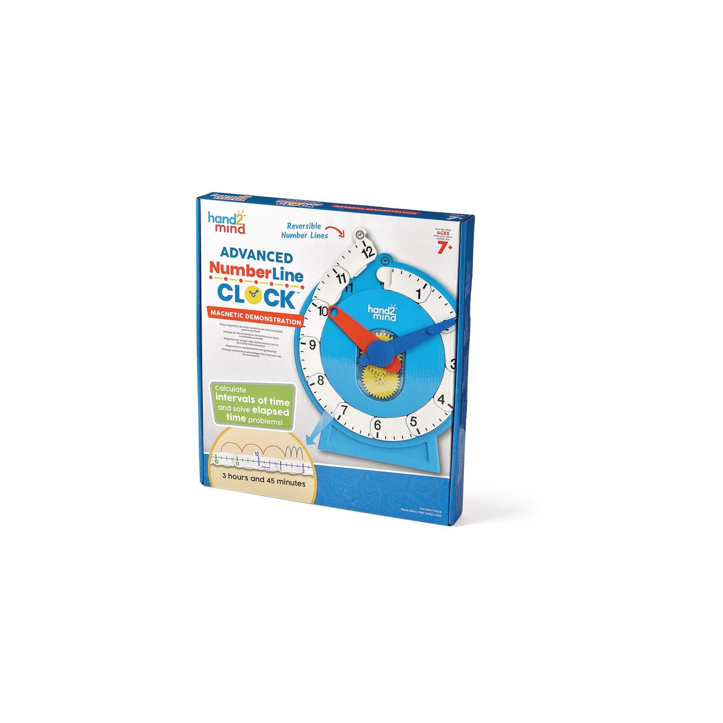 Hand2Mind Magnetic Demonstration Advanced NumberLine Clock