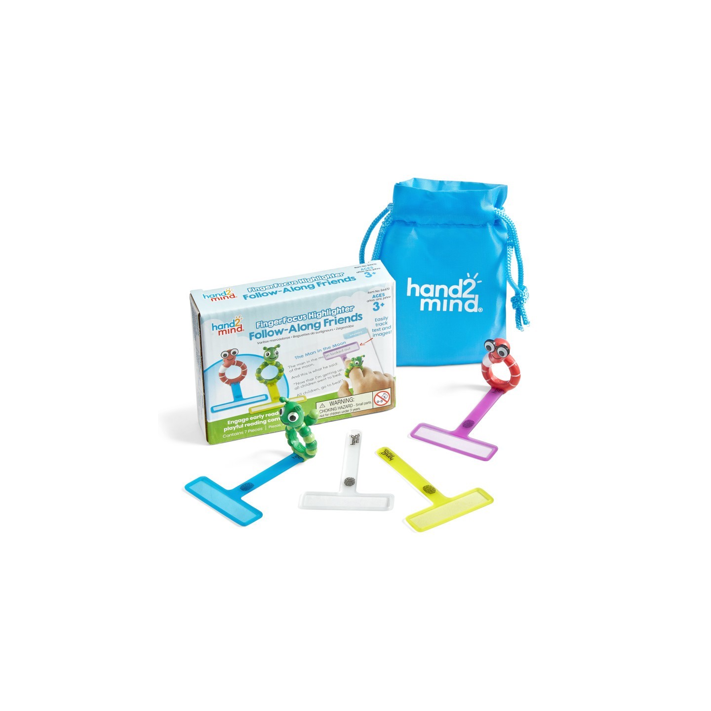 Hand2Mind FingerFocus® Highlighter Follow-Along Friends