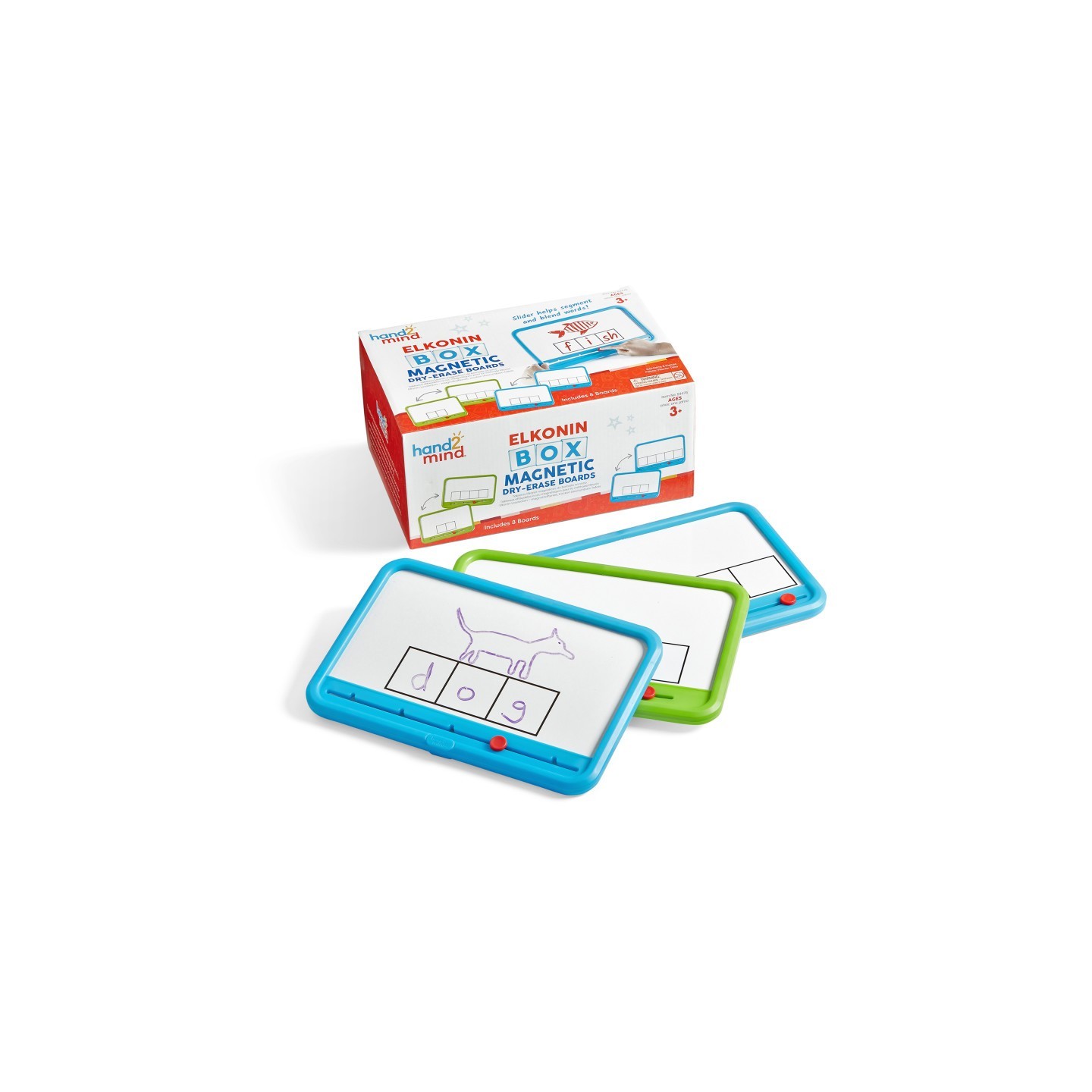 Hand2Mind Elkonin Box Magnetic Dry-Erase Board Set