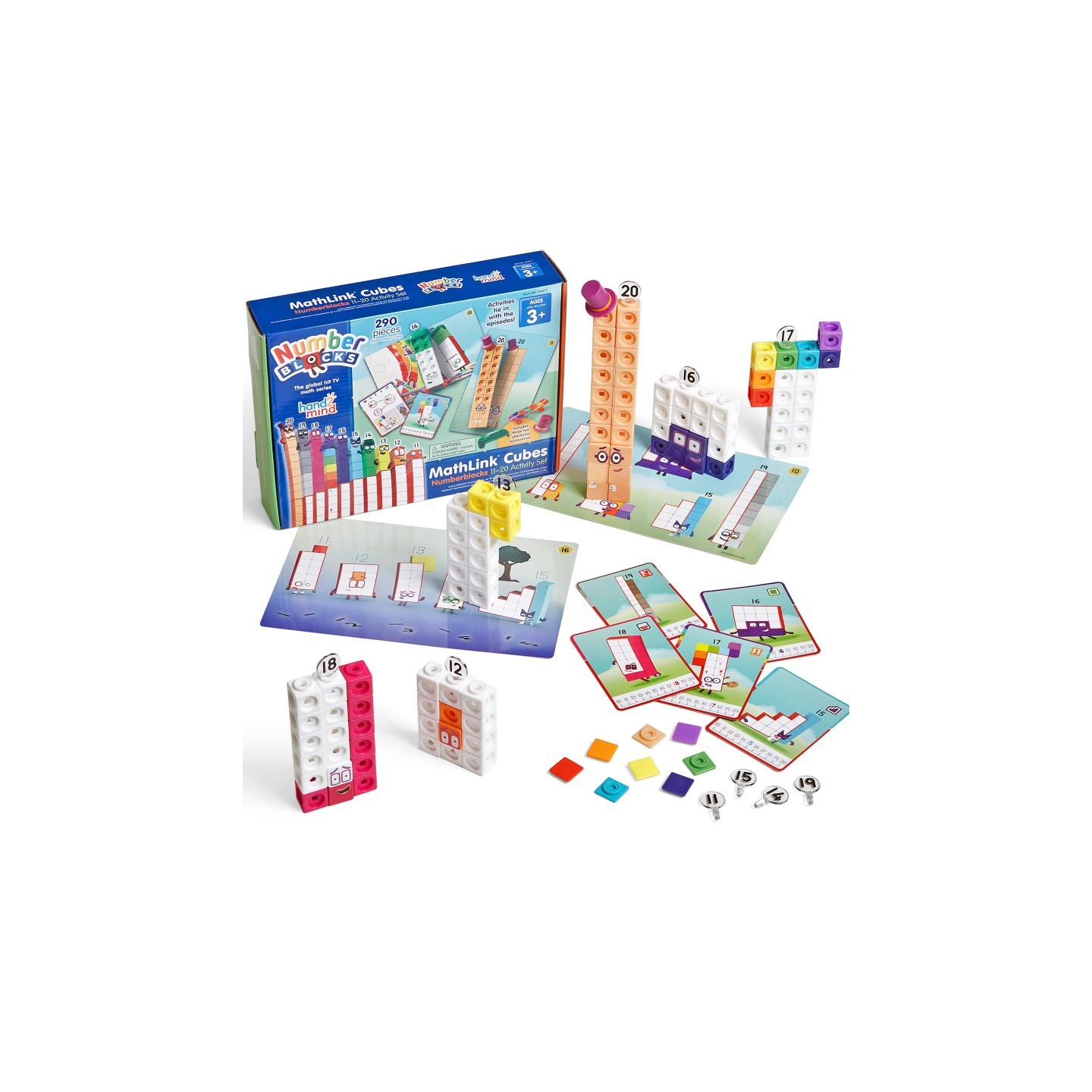 Hand2Mind Numberblocks MathLink® Cubes 11–20 Activity Set