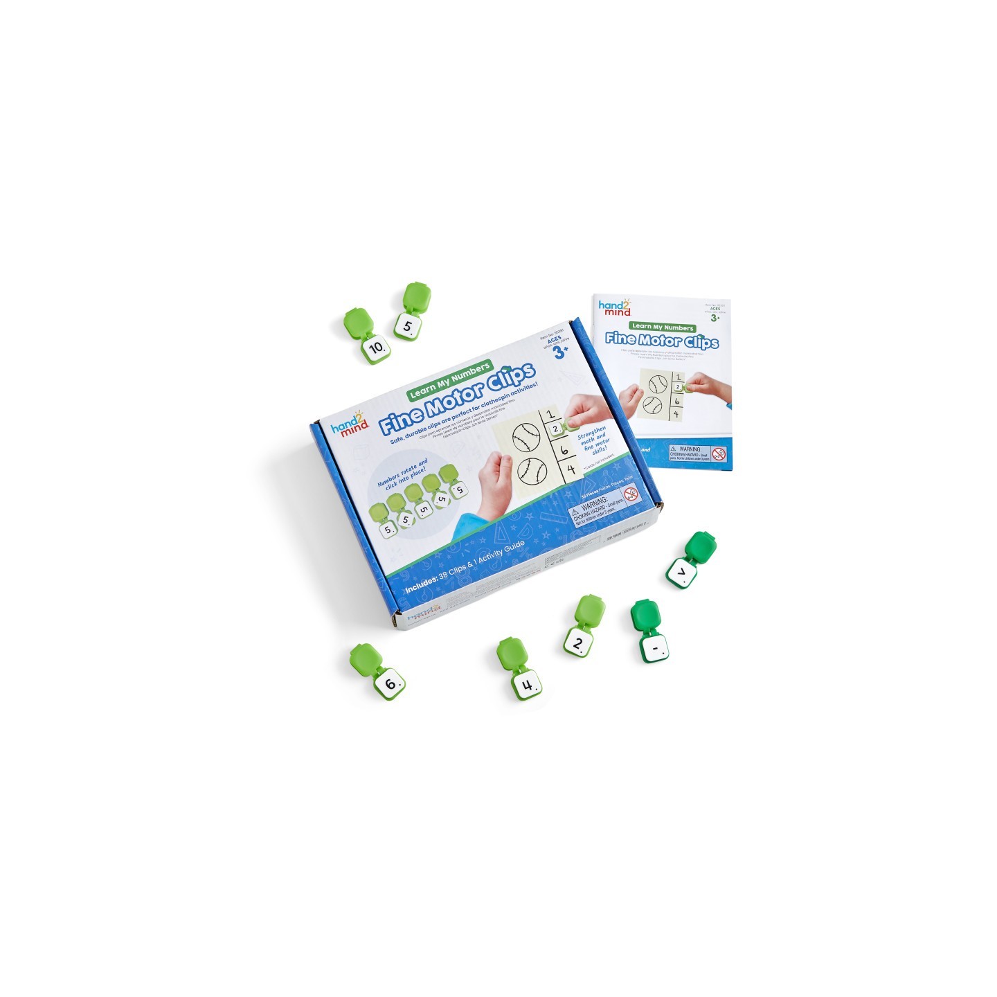 Hand2Mind Learn My Numbers Fine Motor Clips