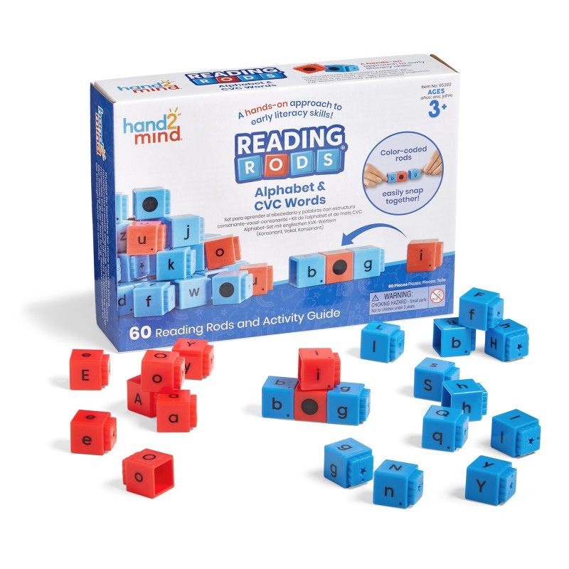 Hand2Mind Reading Rods Alphabet and CVC Words Set