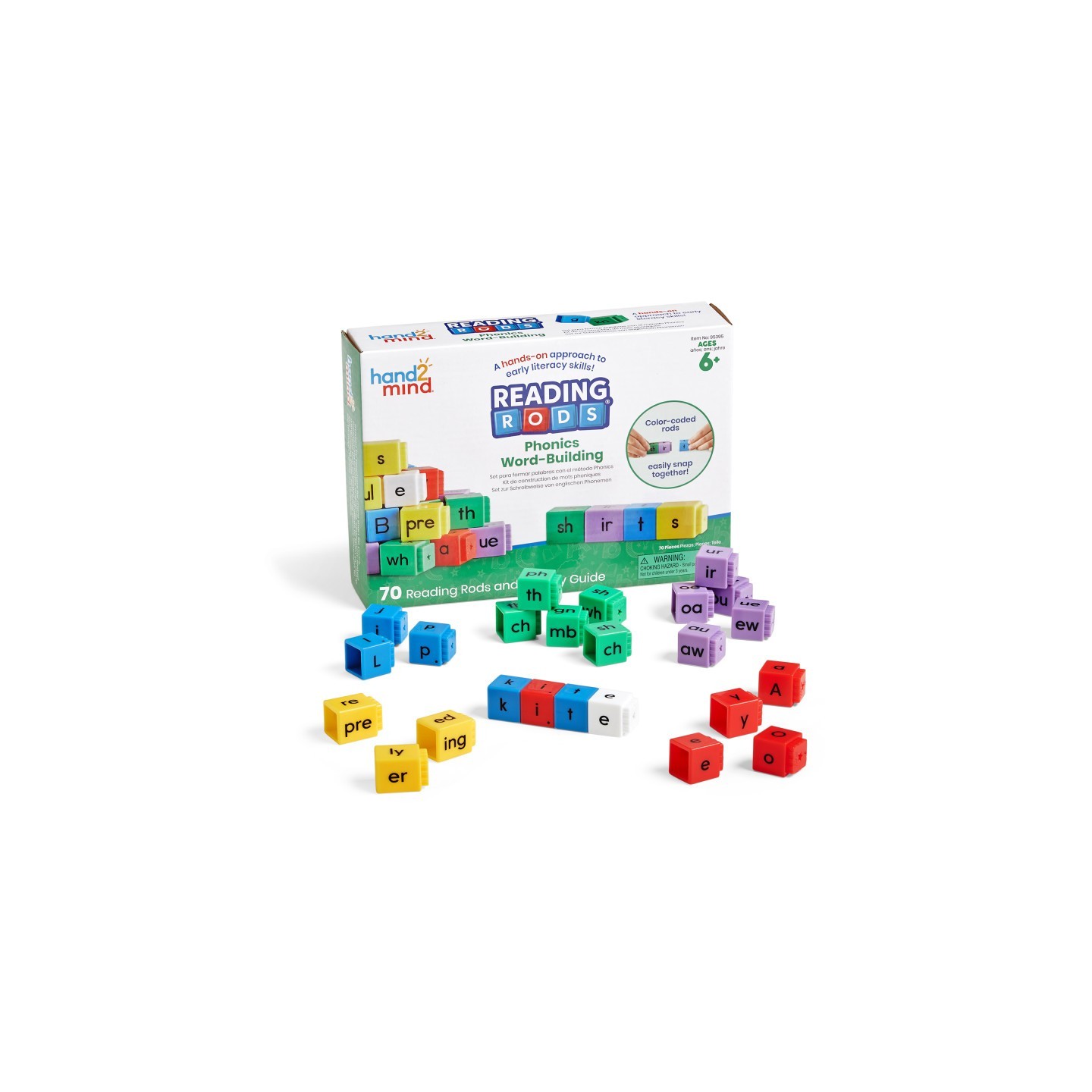 Hand2Mind Reading Rods Phonics Word-Building Set