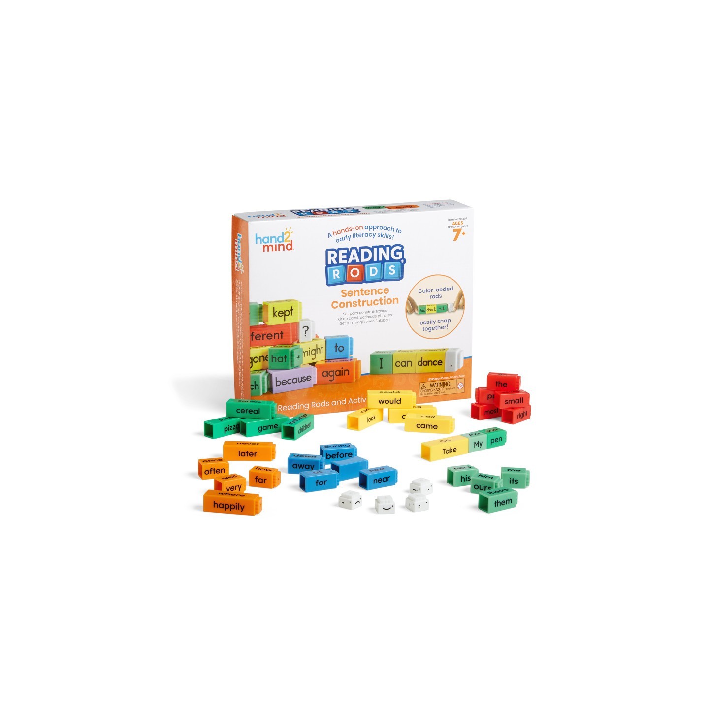 Hand2Mind Reading Rods Sentence Construction Set