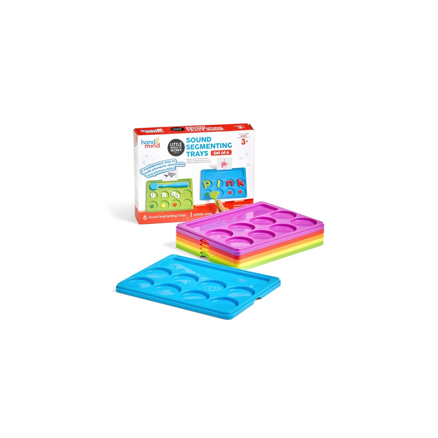 Hand2Mind Sound Segmenting Trays, Set of 6