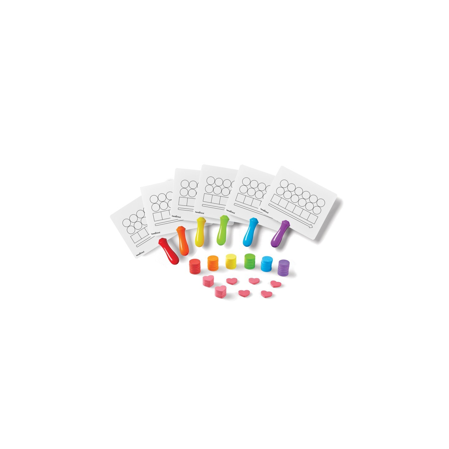 Hand2Mind Elkonin Box Magnetic Answer Board Set, Set of 6