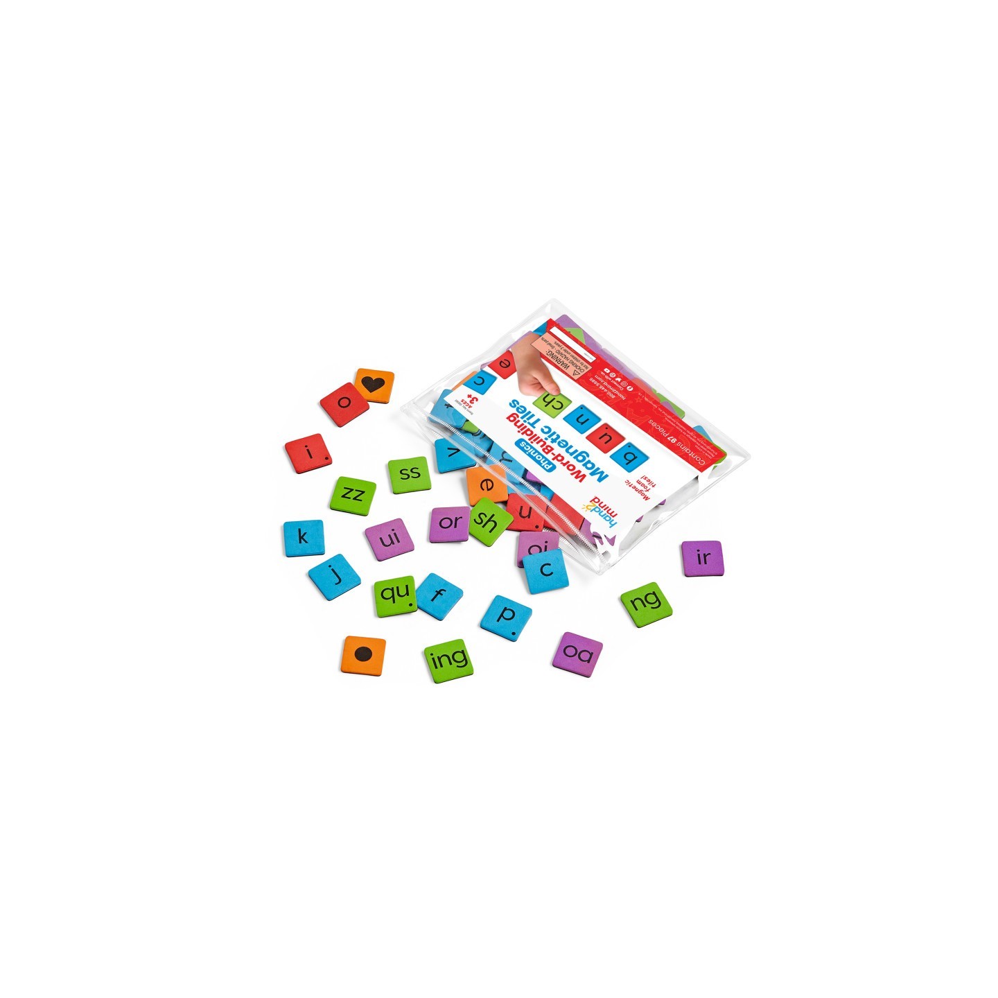 Hand2Mind Phonics Word-Building Magnetic Tiles