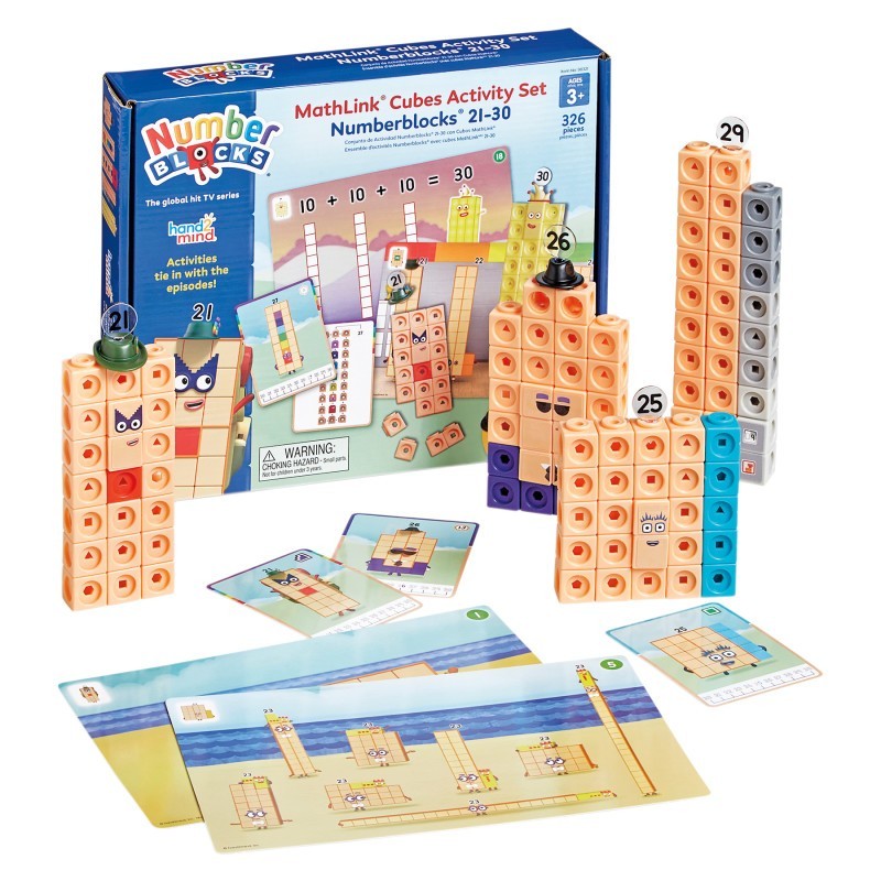 Hand2Mind Mathlink® Cubes Numberblocks® 21–30 Activity Set