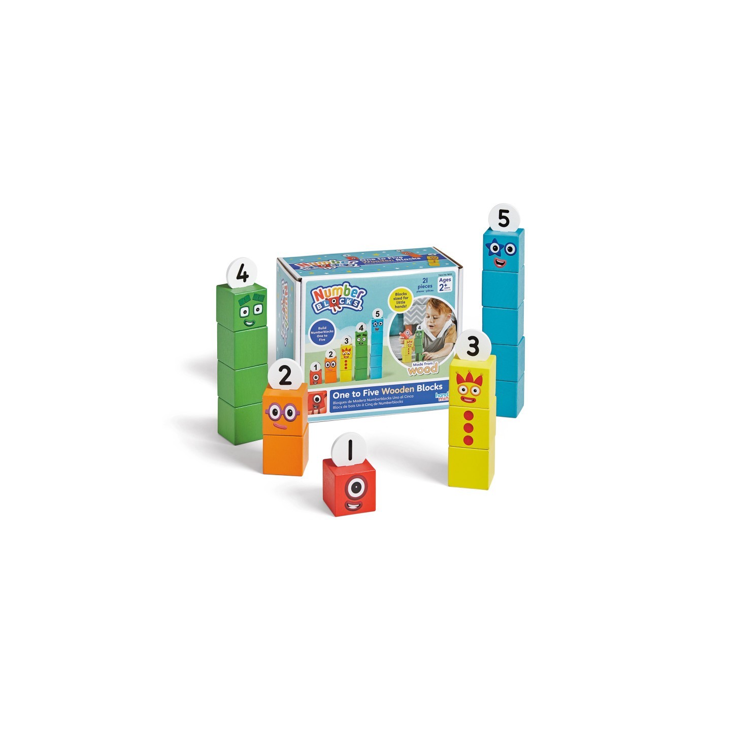 Hand2Mind Numberblocks™ One to Five Wooden Blocks