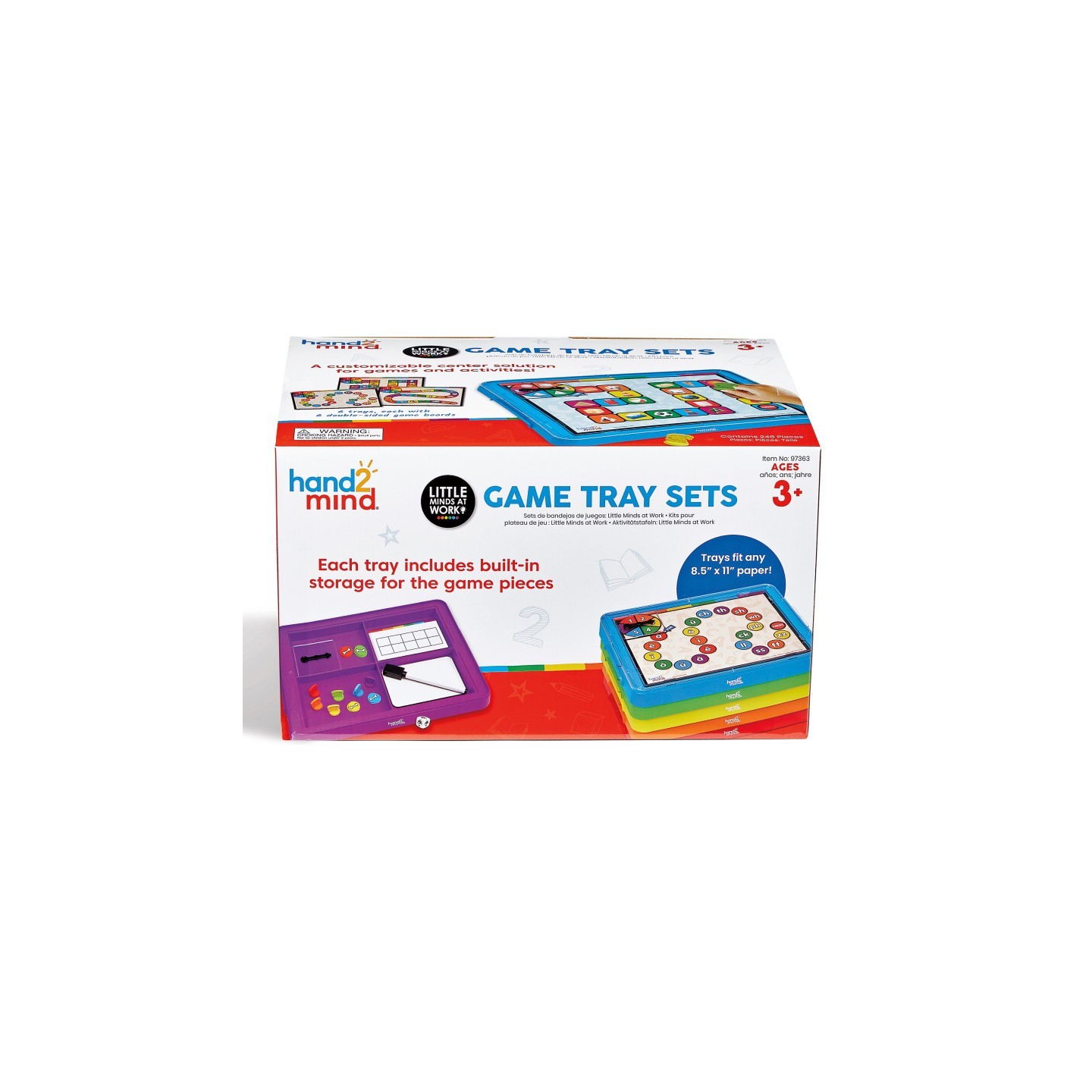 Hand2Mind Little Minds at Work Reading & Math Game Tray Set