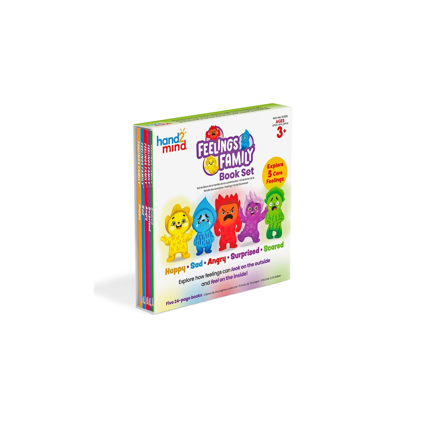 Hand2Mind Feelings Family™ Book Set Happy, Sad, Angry, Scared & Surprised