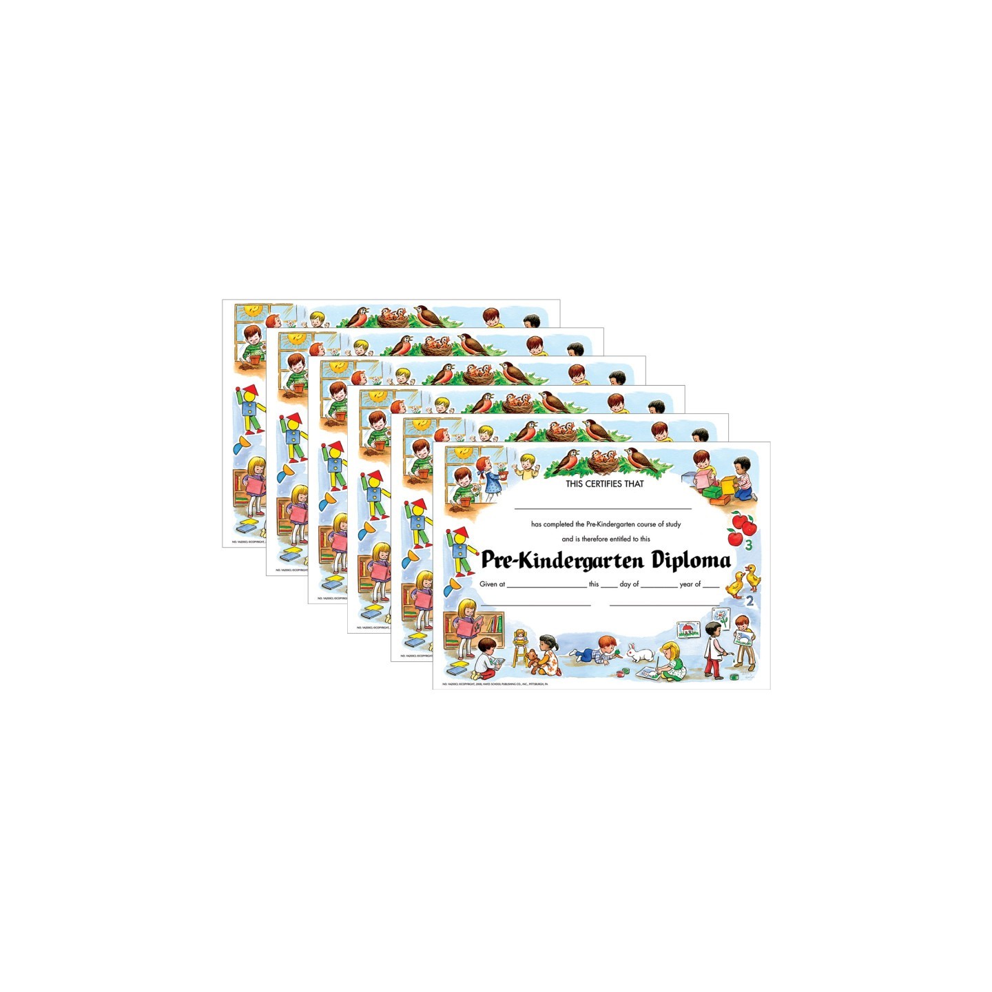 Hayes Publishing Pre-Kindergarten Diploma, 30 Per Pack, 6 Packs