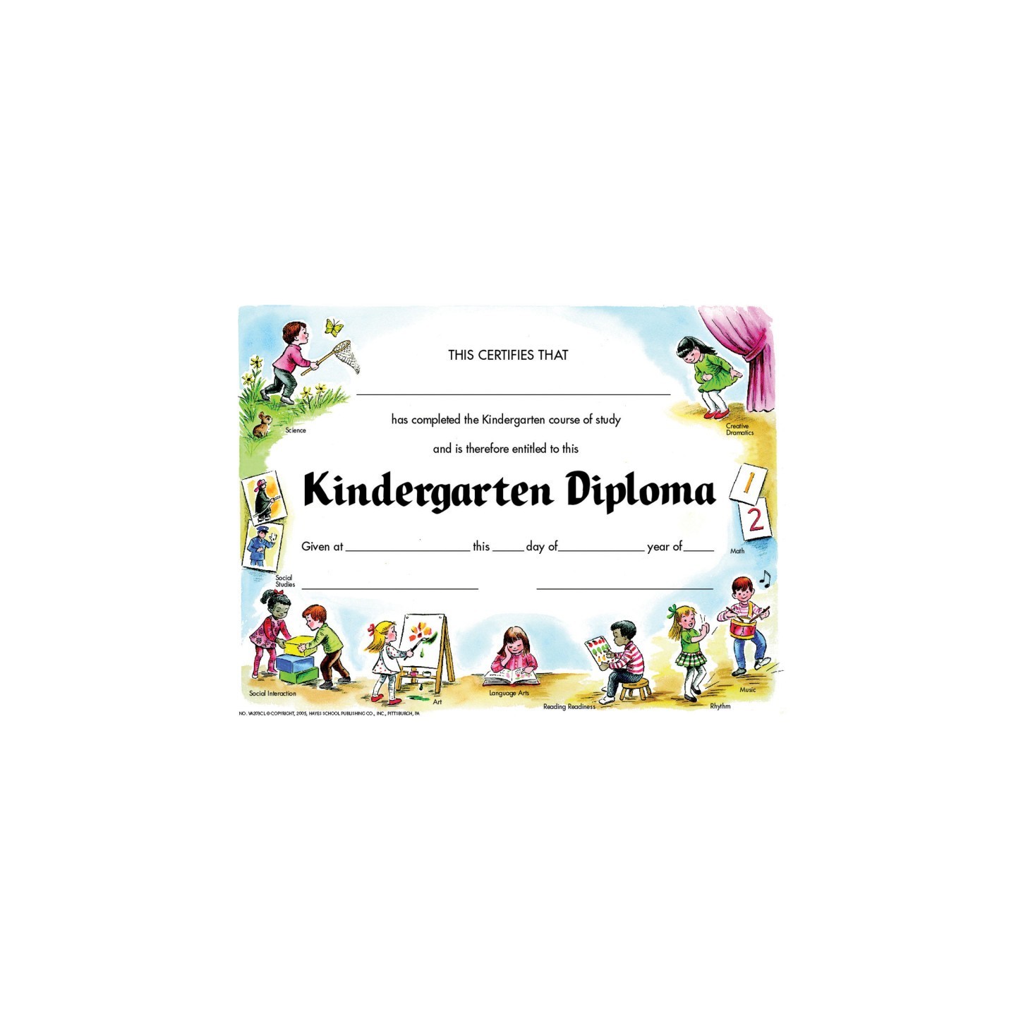 Hayes Publishing Kindergarten Diploma, Pack of 30, 8.5" x 11"