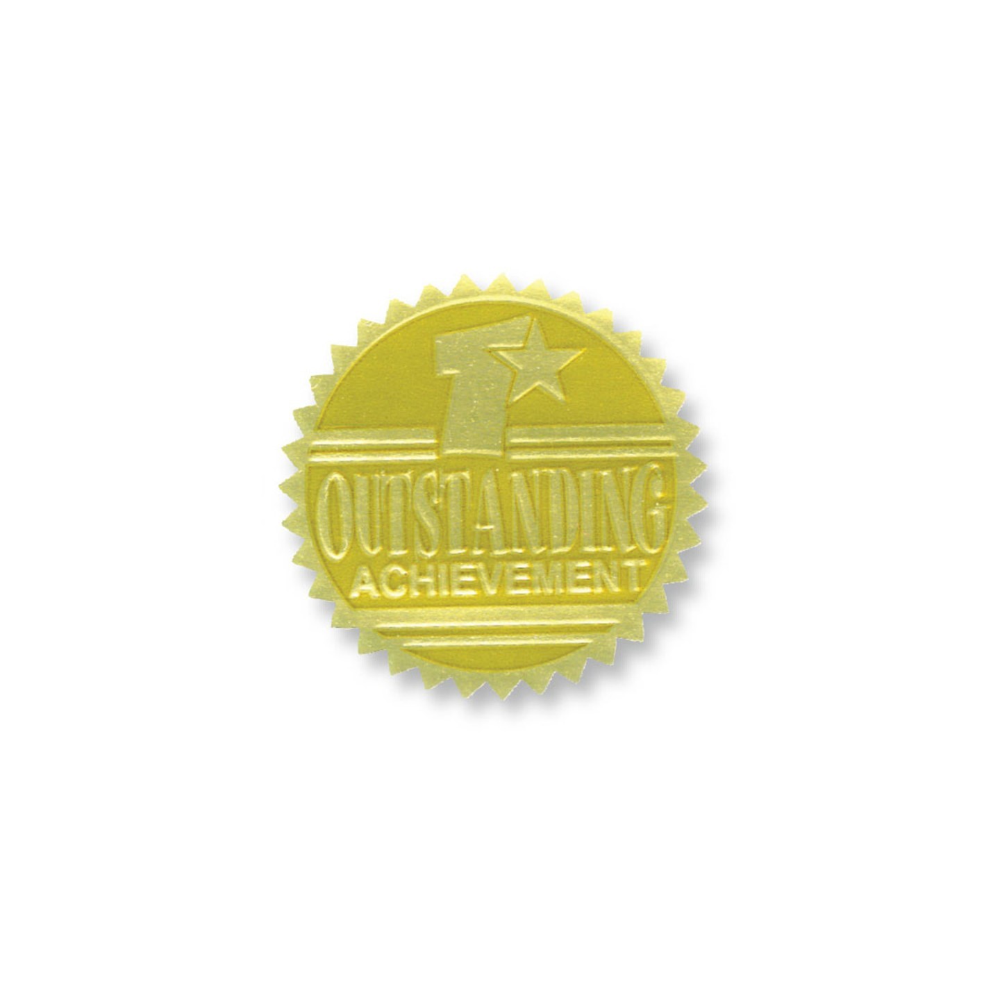 Hayes Publishing Gold Foil Embossed Seals, Outstanding Achievement