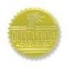 Hayes Publishing Gold Foil Embossed Seals, Outstanding Achievement