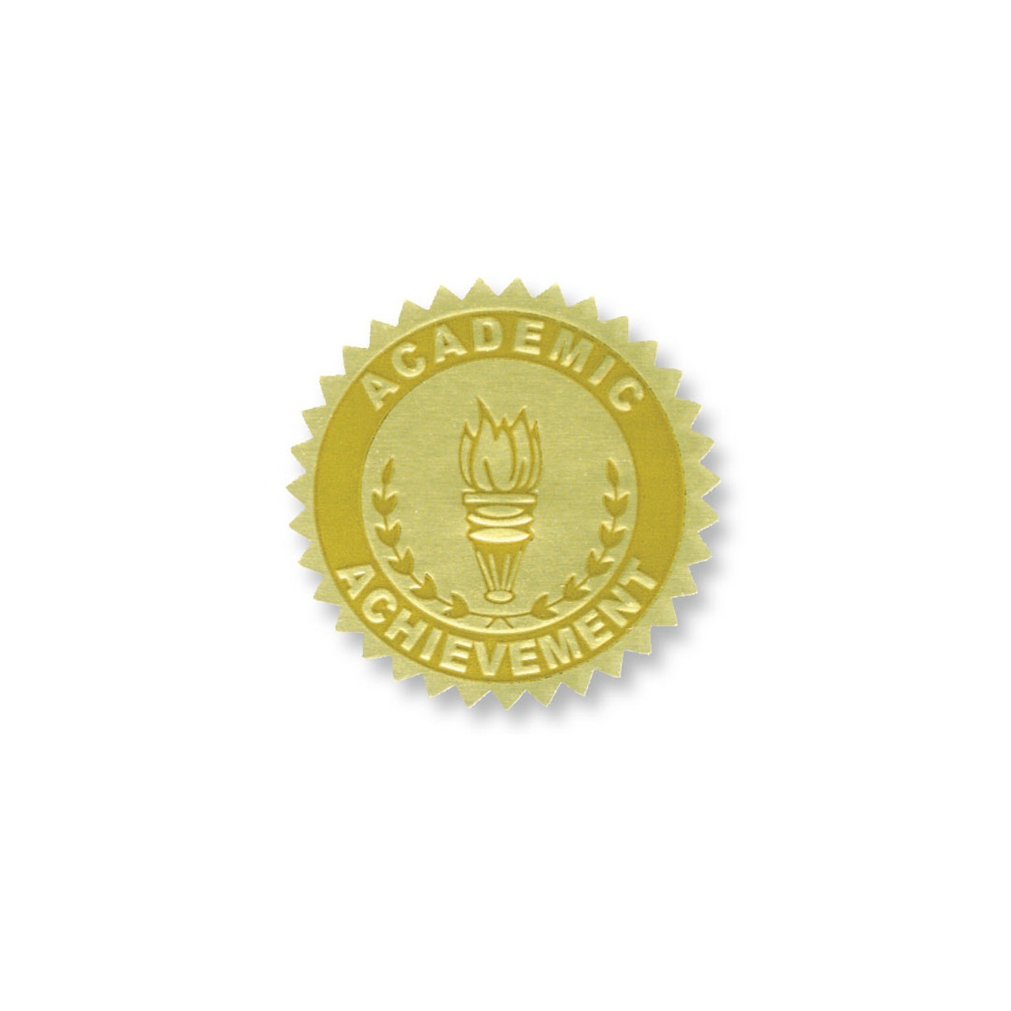 Hayes Publishing Gold Foil Embossed Seals, Academic Achievement, 54 Per Pack