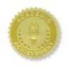 Hayes Publishing Gold Foil Embossed Seals, Academic Achievement, 54 Per Pack