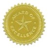 Hayes Publishing Gold Foil Embossed Seals, Award of Excellence