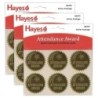 Hayes Publishing Gold Foil Embossed Seals, Attendance Award, 54 Per Pack, 3 Packs
