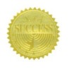 Hayes Publishing Gold Foil Embossed Seals, Seal of Success, Pack of 54