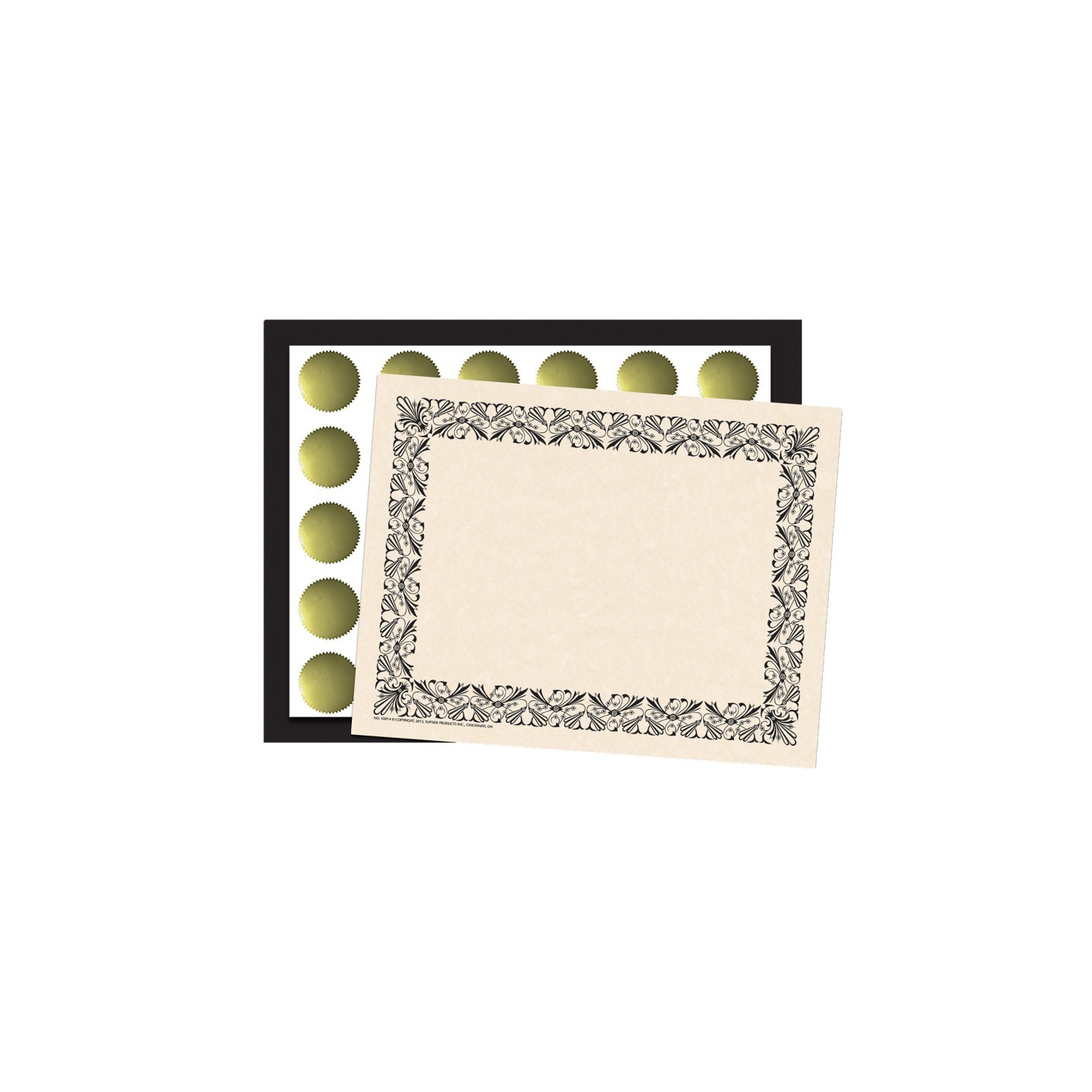 Hayes Publishing Art Deco Set - Black Border Paper, Plain Folders, Gold Seals