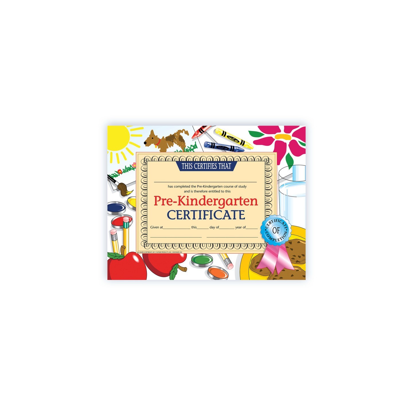 Hayes Publishing Pre-Kindergarten Certificate, 8.5" x 11", Pack of 30