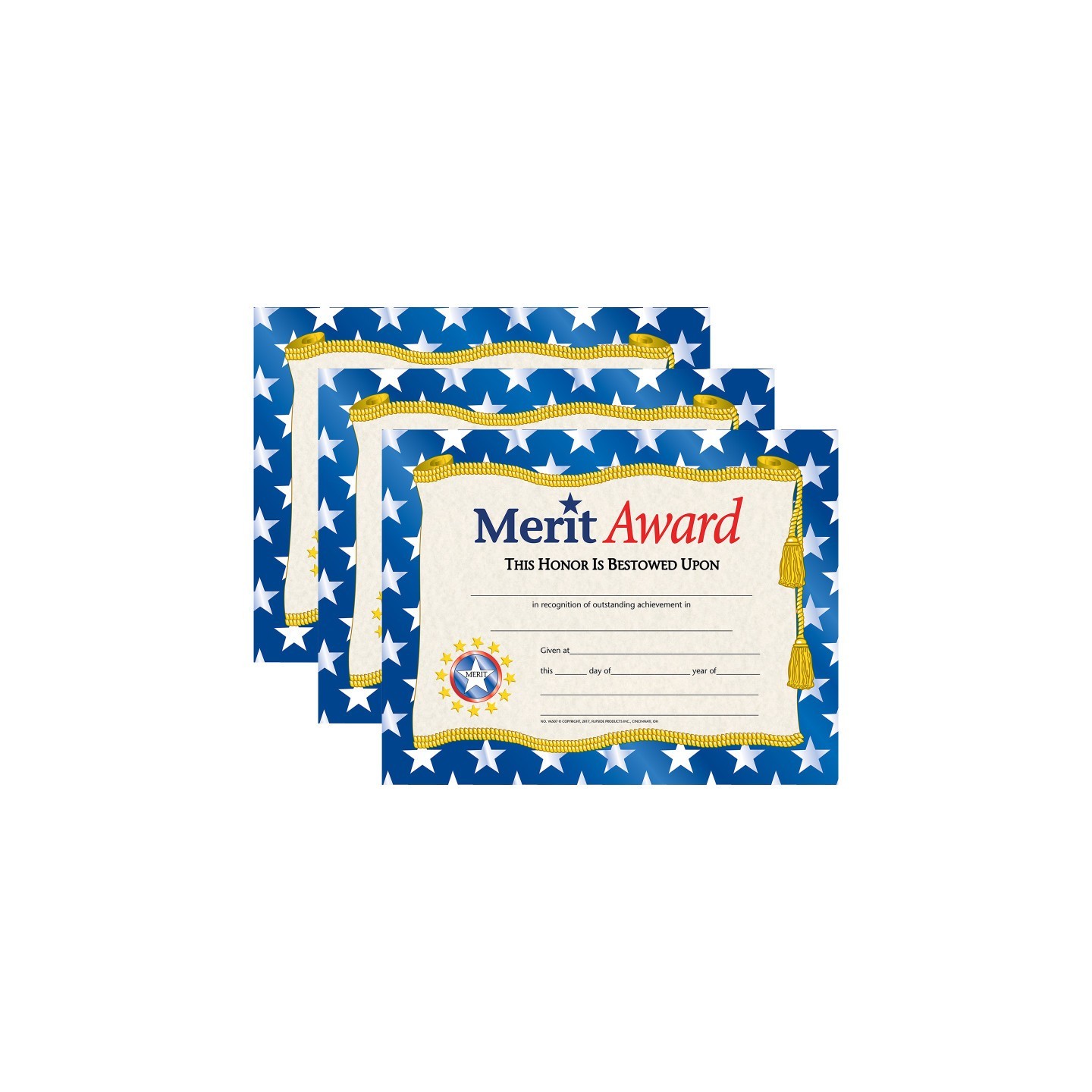 Hayes Publishing Merit Award Certificate, 8.5" x 11", 30 Per Pack, 3 Packs