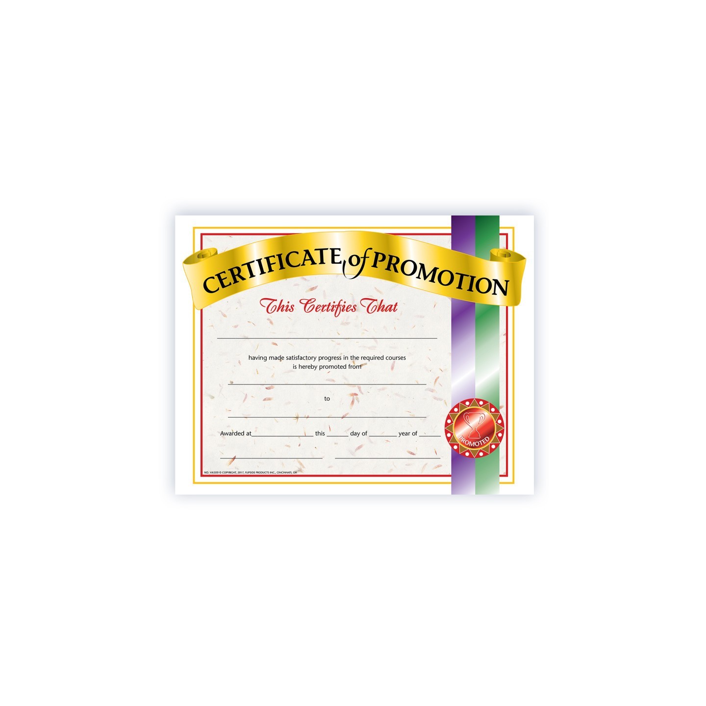 Hayes Publishing Certificate of Promotion, Pack of 30, 8.5" x 11"