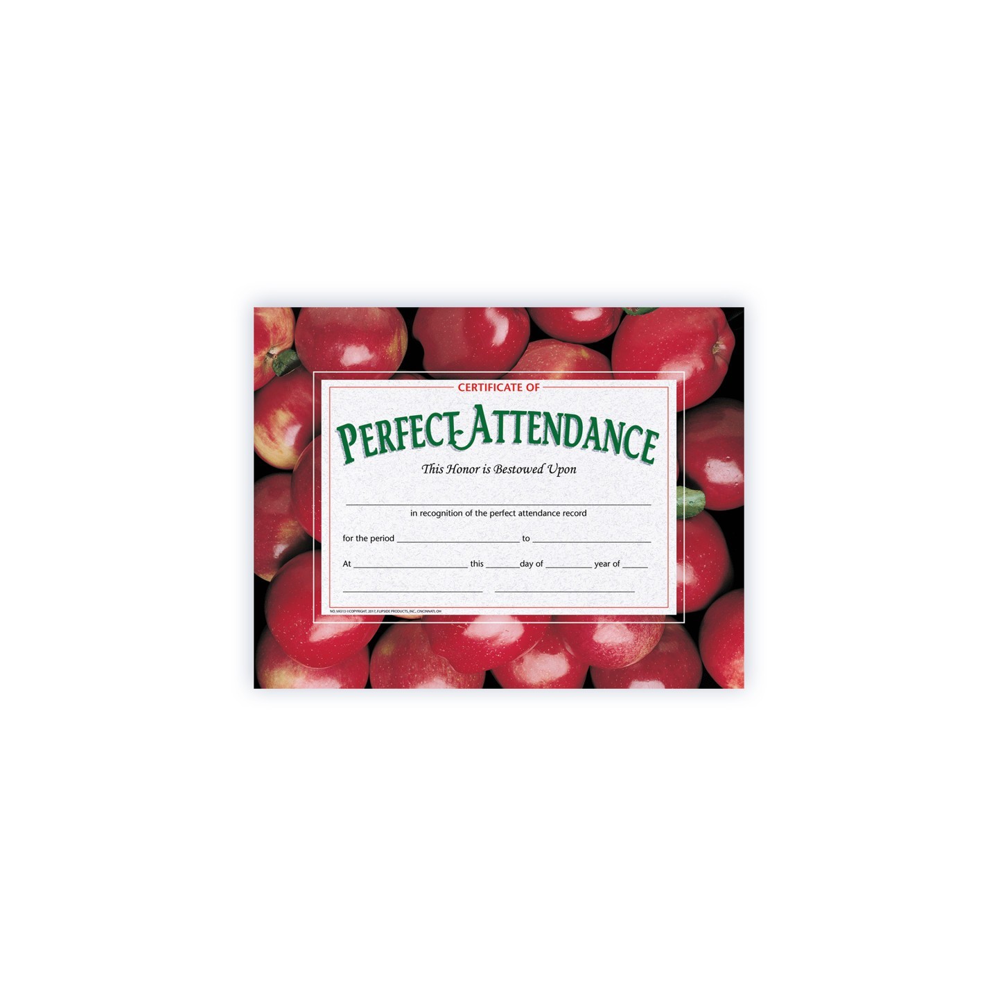 Hayes Publishing Certificate of Perfect Attendance, 8.5" x 11", Pack of 30