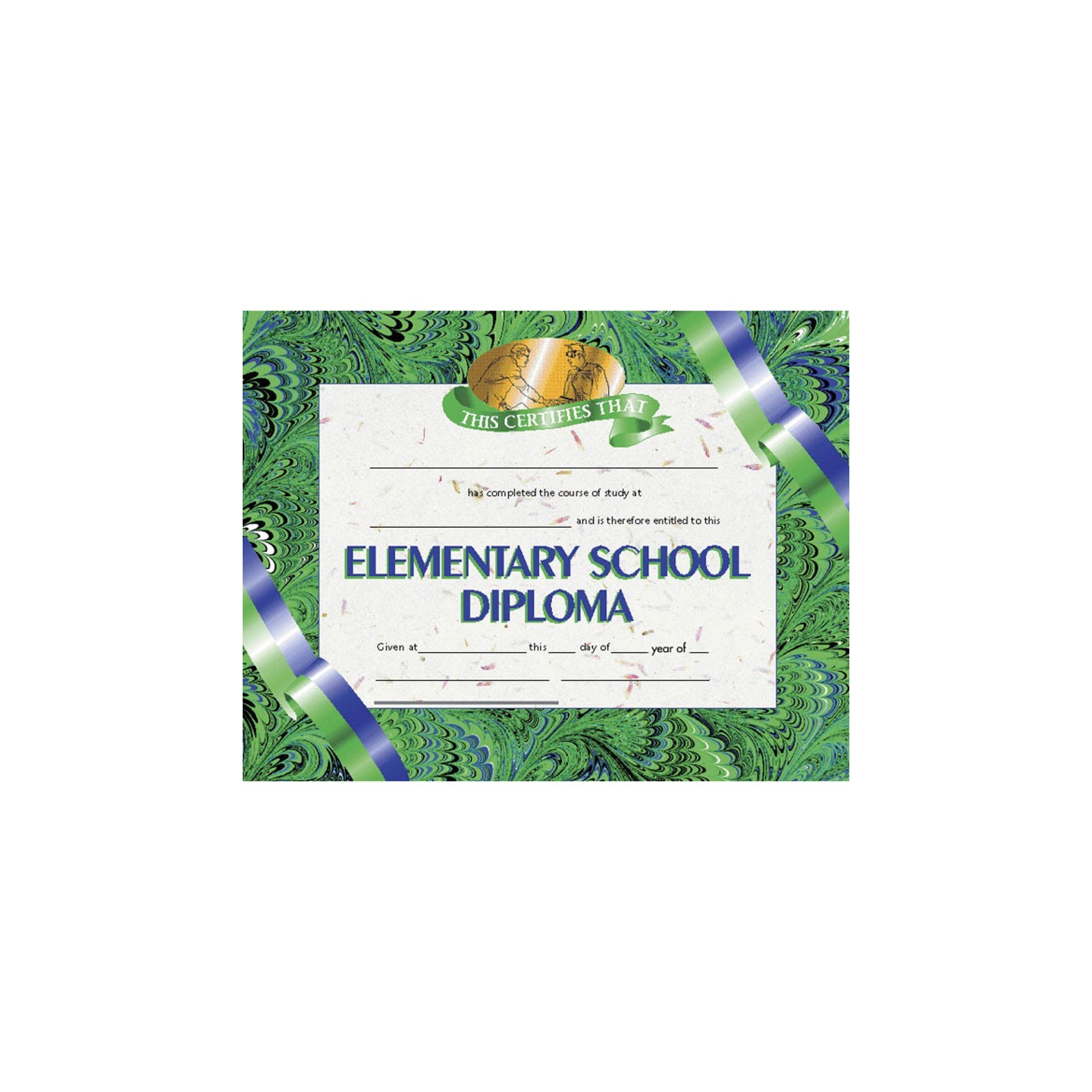 Hayes Publishing Elementary School Diploma, 8.5" x 11", Pack of 30