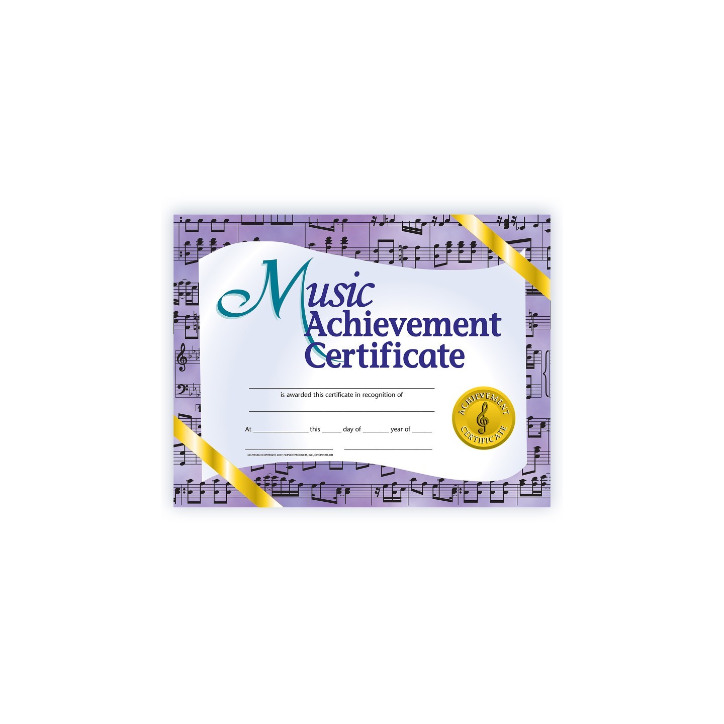 Hayes Publishing Music Achievement Certificate, 8.5" x 11", Pack of 30