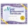 Hayes Publishing Music Achievement Certificate, 8.5" x 11", Pack of 30