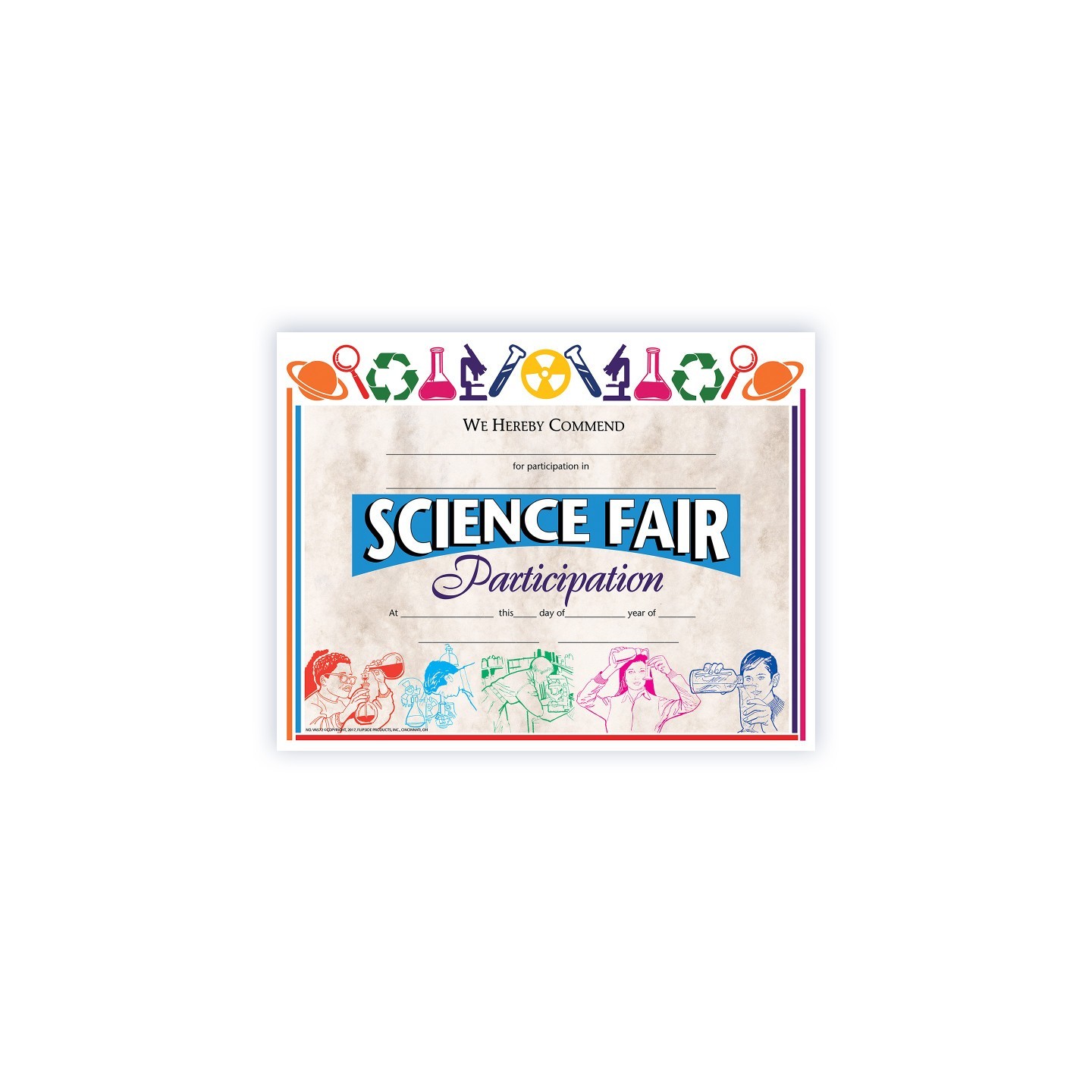 Hayes Publishing Science Fair Participation Award, 8.5" x 11", Pack of 30