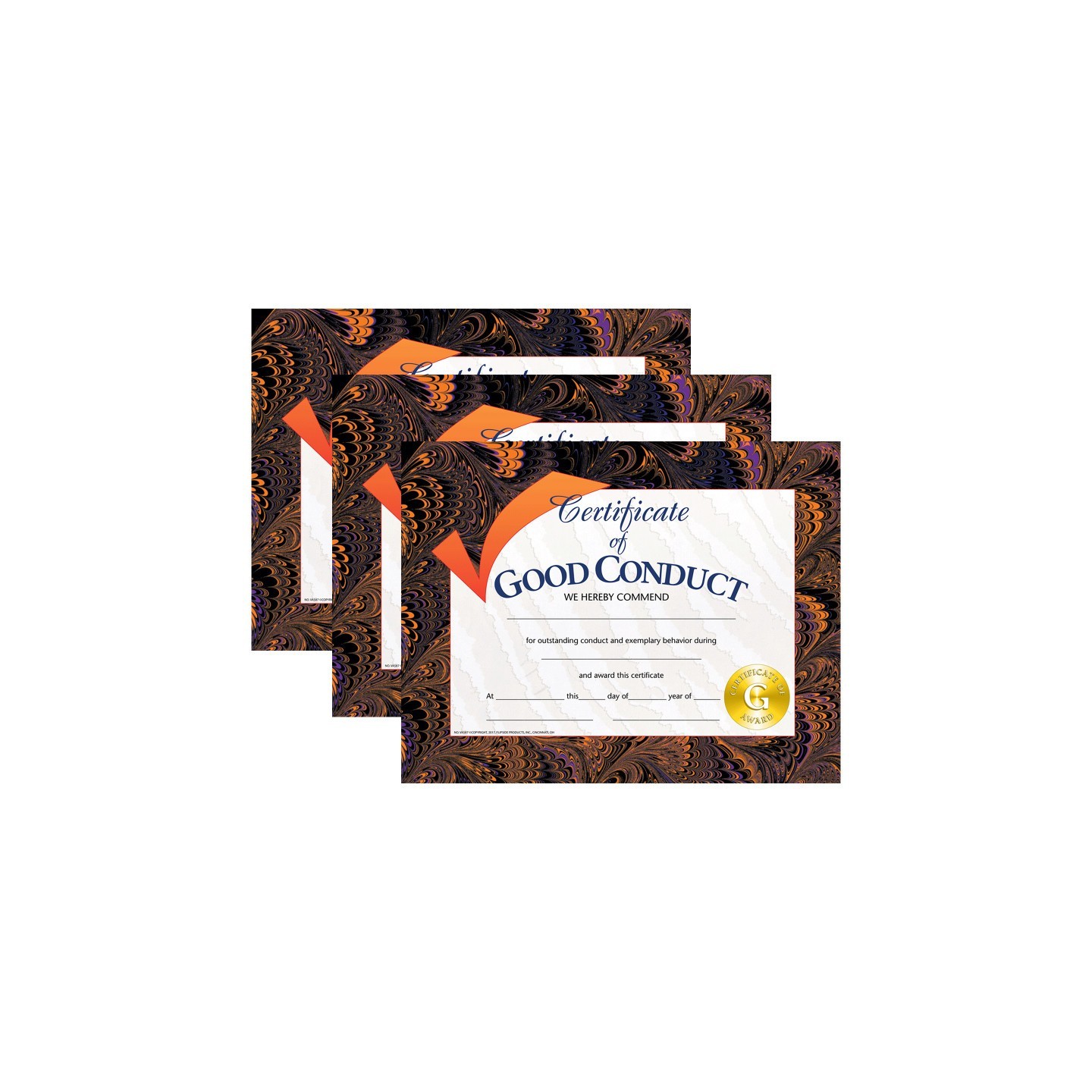 Hayes Publishing Certificate of Good Conduct, 8.5" x 11", 30 Per Pack, 3 Packs