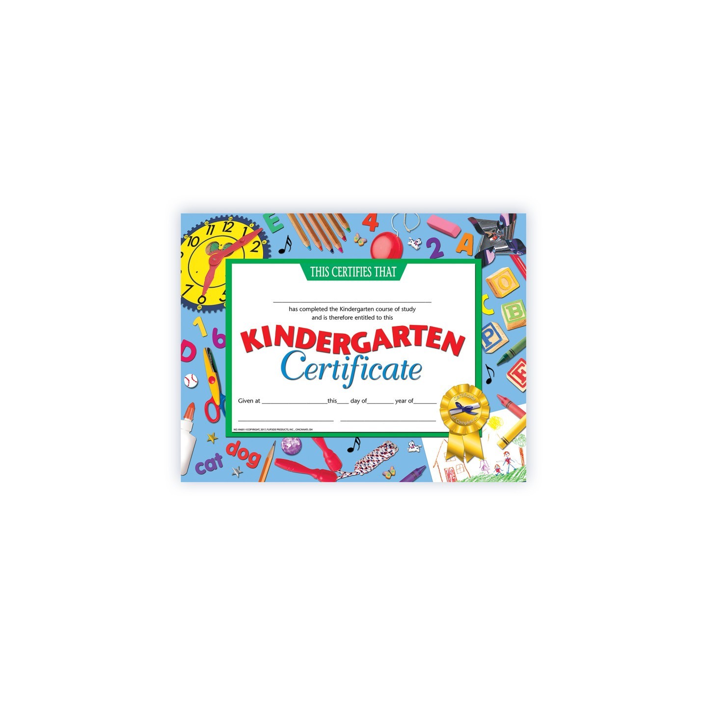 Hayes Publishing Kindergarten Certificate, 8.5" x 11", Pack of 30