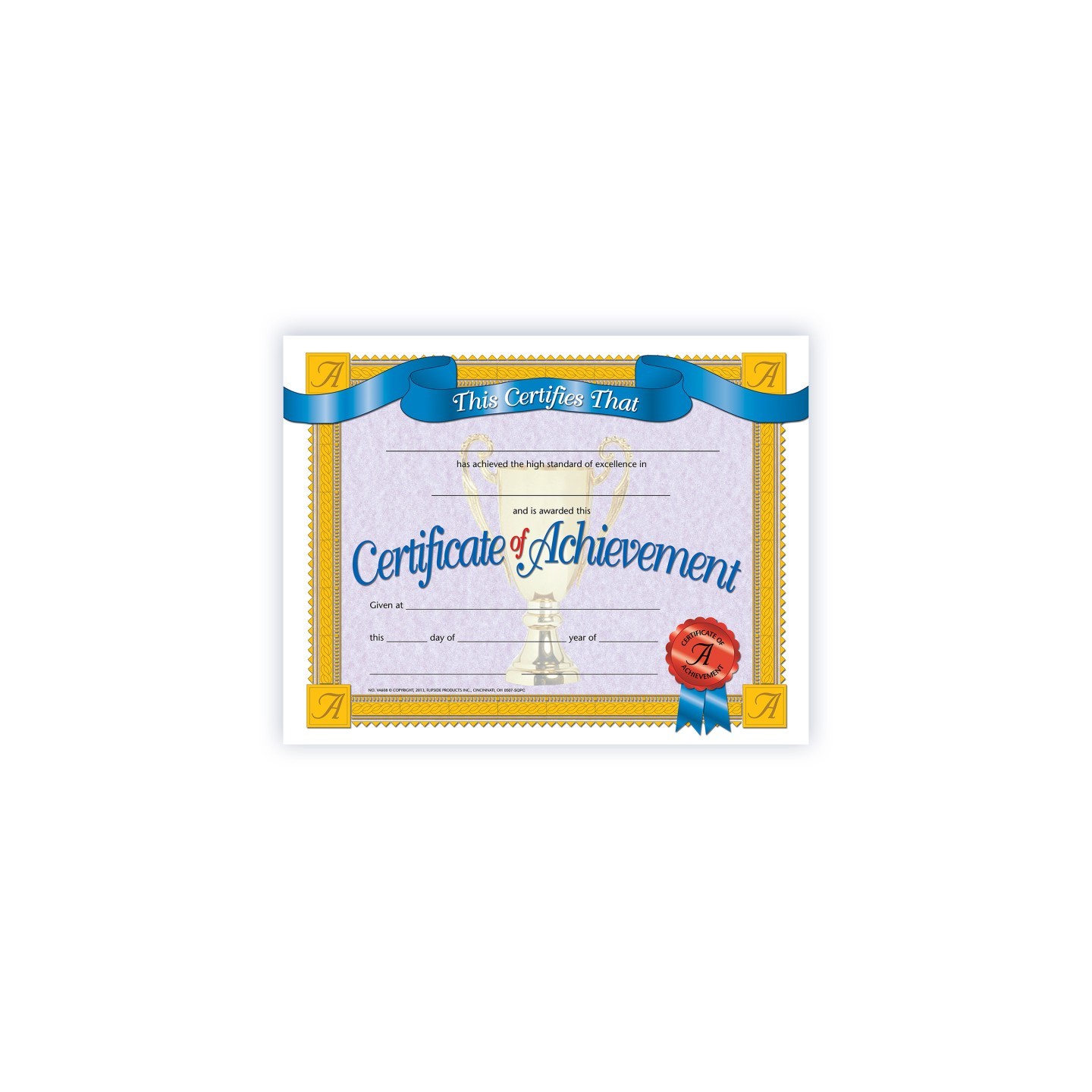Hayes Publishing Certificate of Achievement, 8.5" x 11", Pack of 30