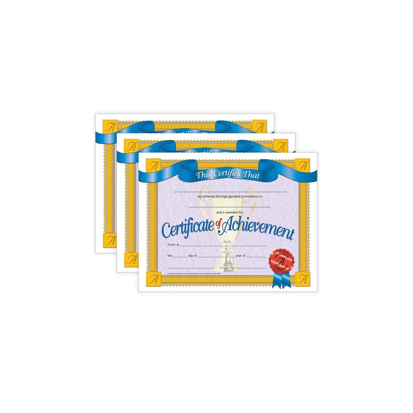 Hayes Publishing Certificate of Achievement, 30 Per Pack, 3 Packs