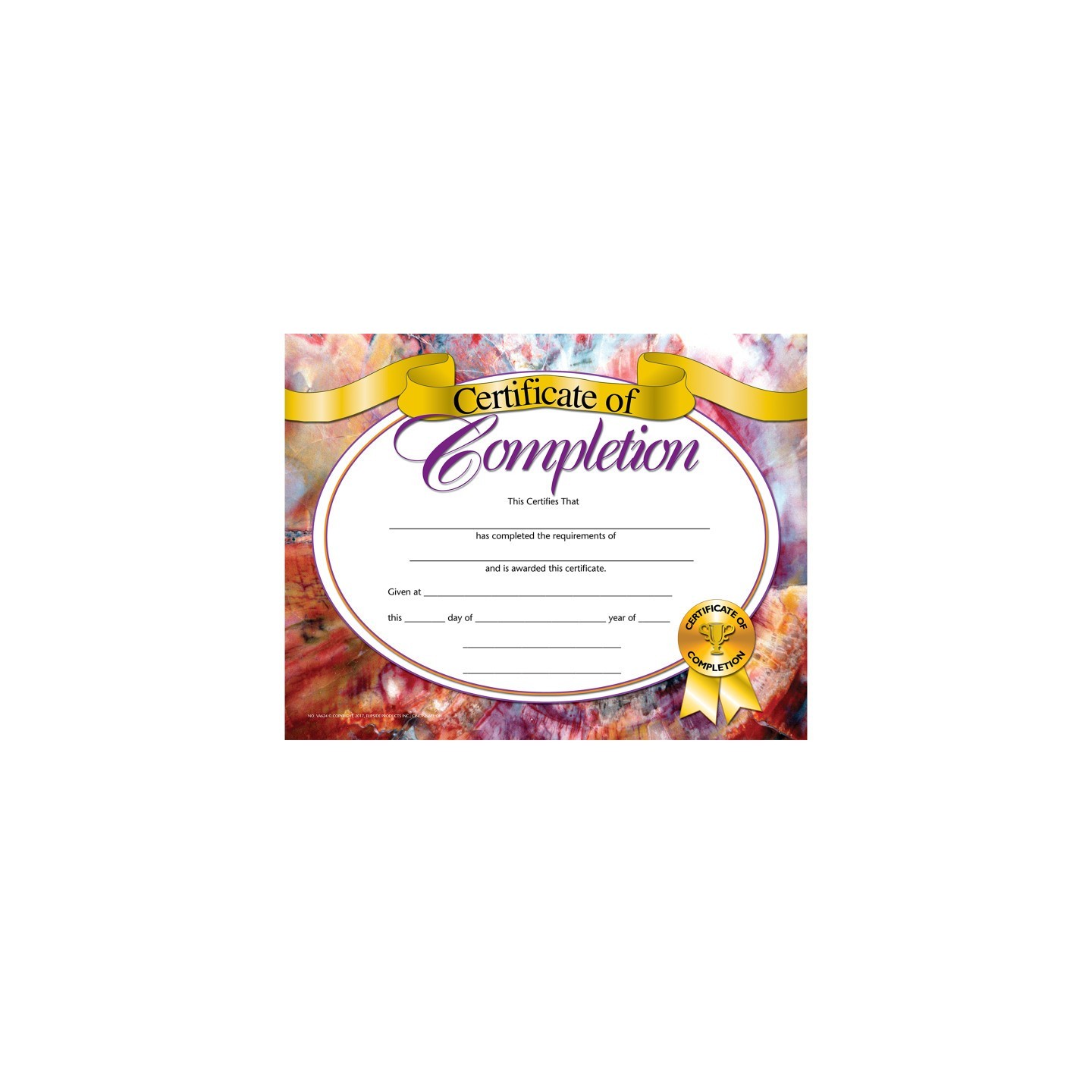 Hayes Publishing Certificate of Completion, 8.5" x 11", Pack of 30