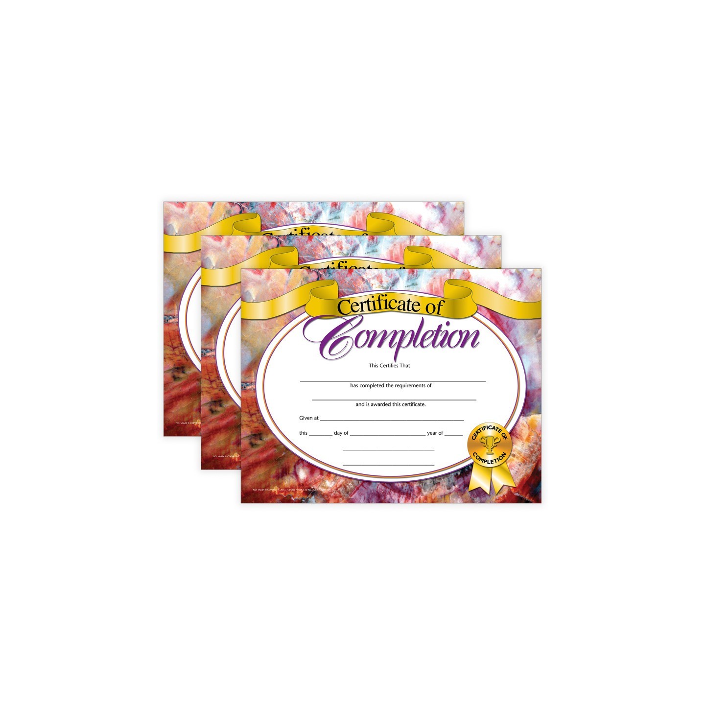 Hayes Publishing Certificate of Completion, 8.5" x 11", 30 Per Pack, 3 Packs