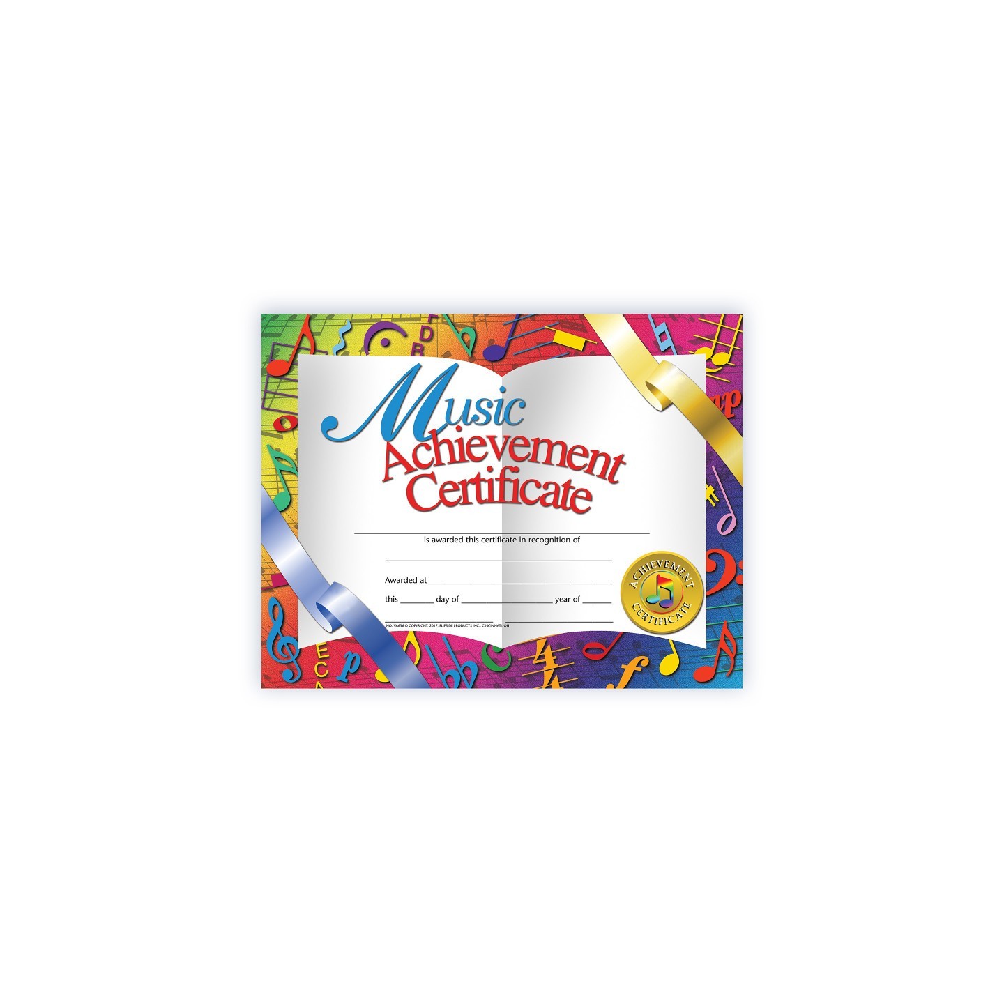 Hayes Publishing Music Achievement Certificate, 8.5" x 11", Pack of 30