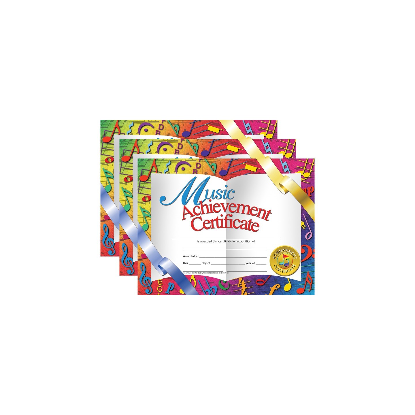 Hayes Publishing Music Achievement Certificate, 30 Per Pack, 3 Packs