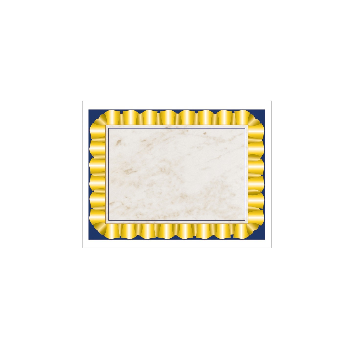 Hayes Publishing Gold Ribbon Border Paper, 8.5" x 11", Pack of 50