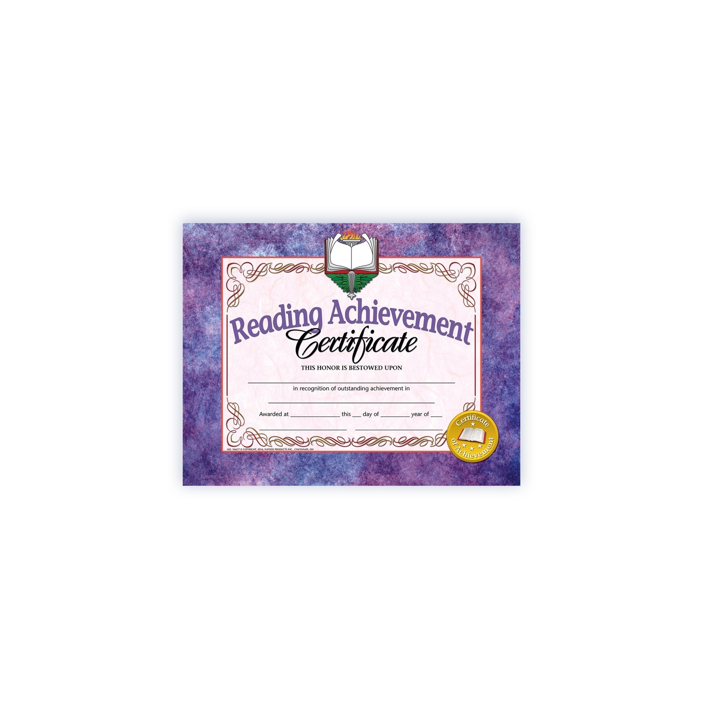 Hayes Publishing Reading Achievement Certificate, 8.5" x 11", Pack of 30