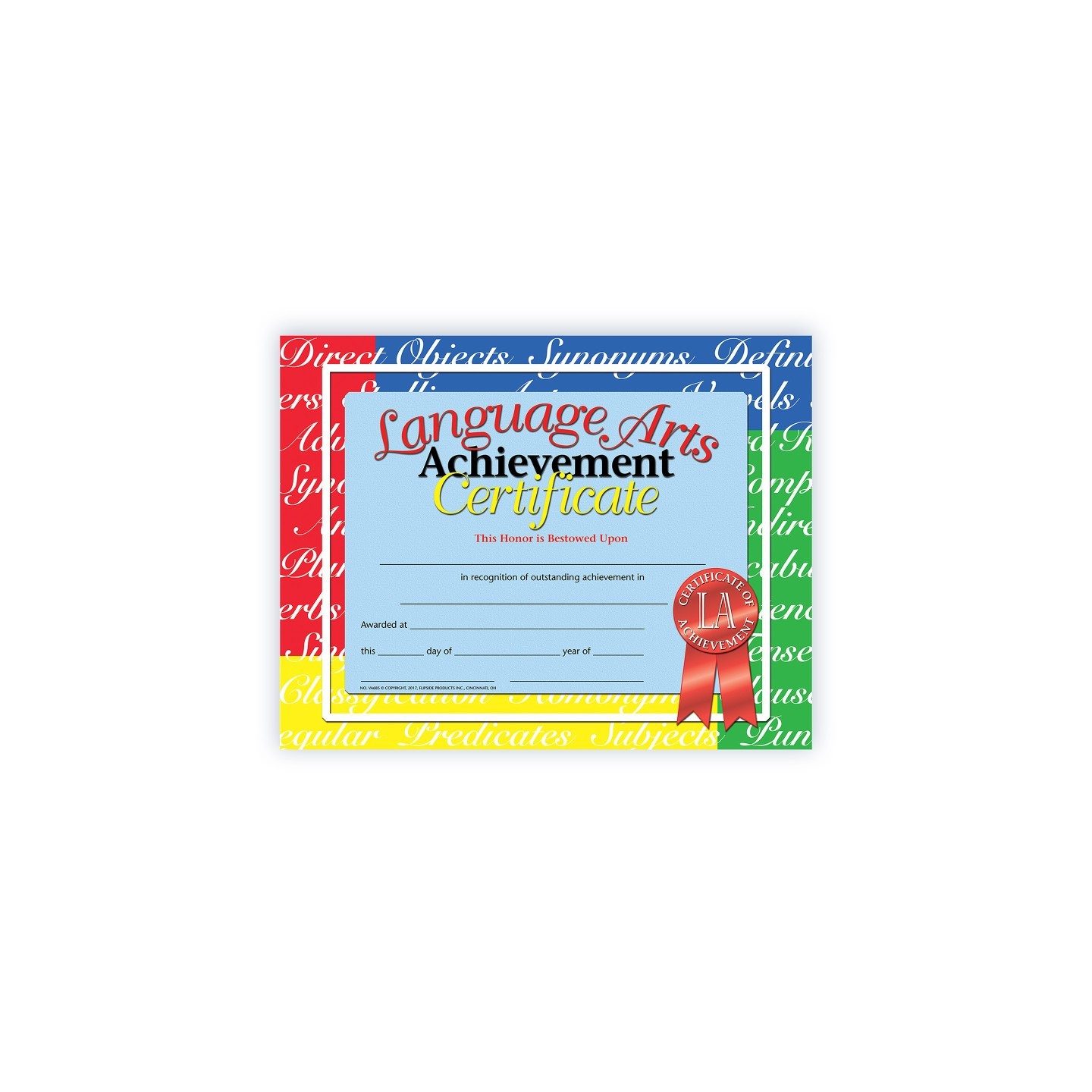 Hayes Publishing Language Arts Achievement Certificate, 8.5" x 11", Pack of 30