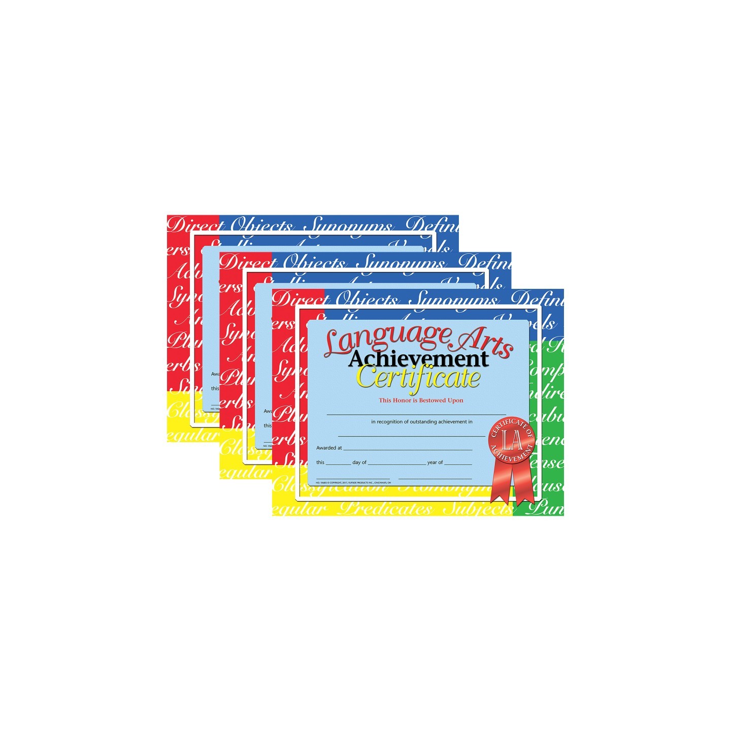 Hayes Publishing Language Arts Achievement Certificate, 30 Per Pack, 3 Packs