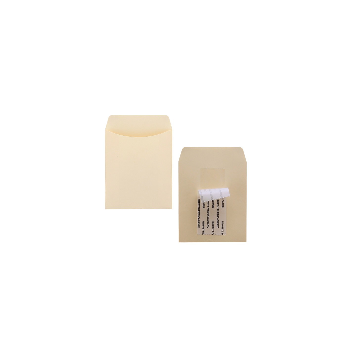 Hygloss® Bright Sticky Back Library Pockets, Manila, Pack of 300